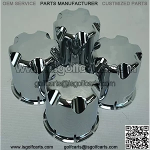 Wheel Rim 'SS' Chrome Center Caps for Golf Cart UTV ATV(Set of 4)
