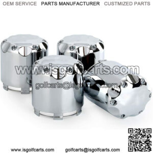 4 Pcs Golf Cart SS Wheel Center Cap Cover for EZGO Club Car Yamaha