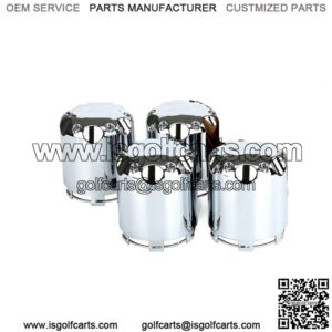 SS Golf Cart Wheel Center Cap Cover for EZGO Club Car Yamaha Chrome 4PCS