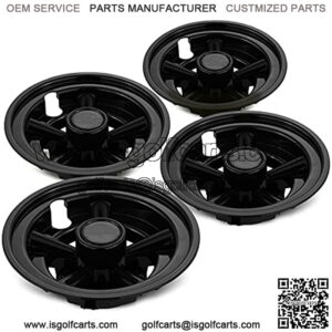 Golf Cart Accessories Wheel Covers Hub Caps for Yamaha/Club CAR/EZ-GO Par Car 8" (Set of 4) (Black)