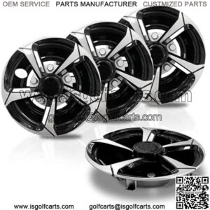 Golf Cart Hubcaps Golf Cart Accessories for Yamaha/ Club Car DS Precedent/ EZ-GO, 8 Inch Wheel Covers(Set of 4)