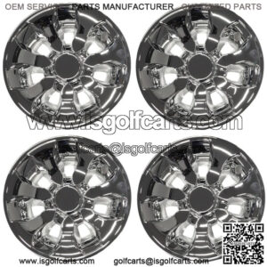 Drifter 8 inch Golf Cart Wheel Covers Hub Caps Universal Fit | Set of 4
