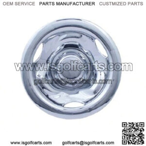 (1) Golf Cart 8" Chrome Deep Dish Wheel Cover Hub Cap