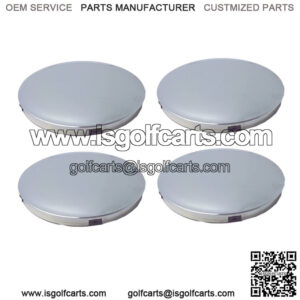 Golf Cart 8" Chrome Baby Moon Metal Wheel Covers Hub Caps Set of 4
