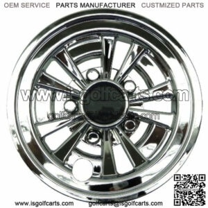 8 inch Golf Cart Wheel Covers - Set of 4 - 10-Spoke Design Club Car EZGO Yam