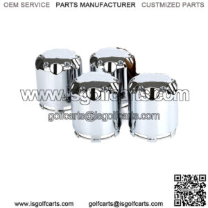 Golf Cart Wheel Center Hub Caps Cover for EZGO Club Car Yamaha Chrome