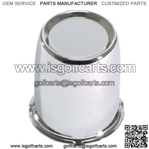 Set of 4 Golf Cart Chrome Slip In Wheel 2.65 in Center Caps Club Car EZGO Yamaha