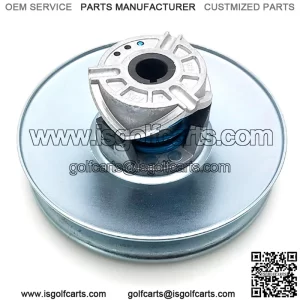 Golf cart clutch driven wheel