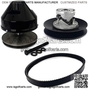 Drive Clutch + Driven Clutch + Belt Set for EZGO 2-cycle Gas Golf Cart 1976-1987