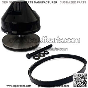 Primary Drive Clutch and Drive Belt for EZGO 2-Cycle Gas Golf Cart 1976-1987,OEM Clutch 23192-G1, Belt 14153-G1