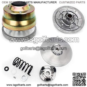 Aluminum Drive Clutch + Rear Secondary Driven Clutch Kit for Yamaha G2 G8 G9 G11 G14 G16 G20 G21 G22 Golf Carts 4-Cycle Golf Carts 1985-2006