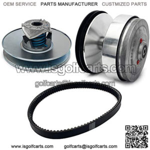 Golf Cart Drive Clutch, Driven Clutch Kit w/ Drive Belt for Club Car DS 1997-Up & Precedent 2004-UP