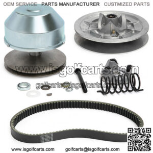 Drive Clutch + Driven Clutch + Belt Set for Yamaha G2-G22A 4 cycle Gas Golf Cart