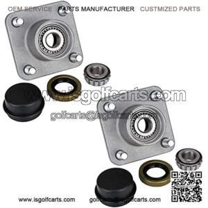 Golf Cart Front Wheel Hub Assembly kit with Bearing Seals for Golf Cart Club Car DS 1974-2003, OEM:11011102,1011153,1011889,1011892,1011894,LM11949(Pack of 2)