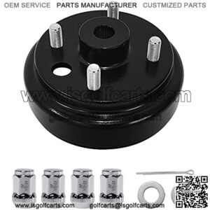 0.75 Inch 24 Splines Hole Golf Cart EZGO TXT Brake Drum Hub Assembly for 1982-up Electric & 1982-1993 2-Cycle Gas Golf Cart, Replace OEM# 19186G1 19186G1P 17082G2 17298G1