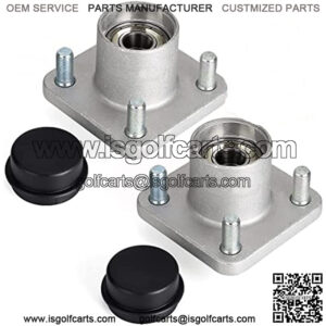 Golf Cart Wheel Hub Assembly for EZGO RXV 2008-up Gas & Electric, with Bearing & Cap, OEM# 609603 19862G1 602340 602341 12091G2, Set of 2