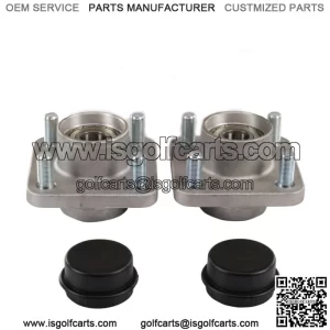 2 CLUB CAR FRONT WHEEL HUB ASSEMBLY W/ BEARINGS FOR PRECEDENT DS 03.5+ 102357701