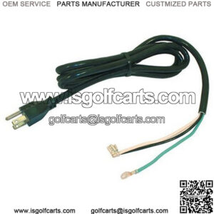 16500/ 14100 AC Cord w/ 3 prong plug for EZGO PowerWise/ PowerWise+ Chargers (1994+)