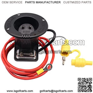 Club Car DS 48v DC Receptacle or Powerdrive Charger Fuse Receptacle Fits Golf Cart 1018949-01,101802101,1017968-01