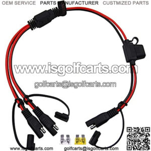 14AWG 2-Way Splitter, SAE Connector,1 to 2 SAE Connector Power Charger Adapter