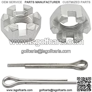 2 Set EZGO TXT Golf Cart Slotted Nut & Pinning 1976-Up Replacement Part 5/8-1815483-G1/612928 3010387-G1
