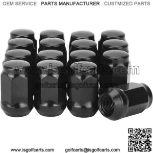 Golf Cart Wheel Lug Nuts for EZGO Club Car 16Pcs Black Standard Threads