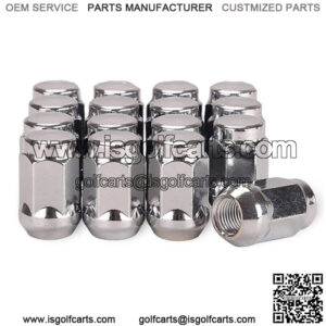 Golf Cart Wheel Lug Nuts for EZGO & Club Car, 1/2"-20 Size, 16 Pack,Chrome