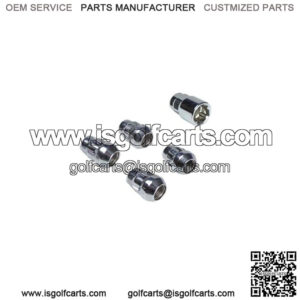 (4) Locking Lug Nuts for Golf Carts - EZGO Club Car (Standard 1/2-20) Chrome