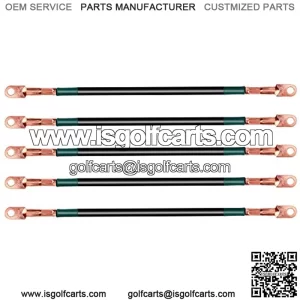 Golf Cart Battery Cable Set for Club Car DS 1995-Up 48 Volt, 4 Gauge (Set of 5)