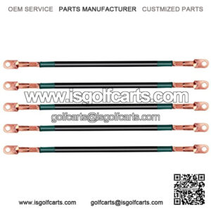 9.99MALL Golf Cart Battery Cable Set for Club Car DS 1995-Up 48 Volt, 4 Gauge (Set of 5)