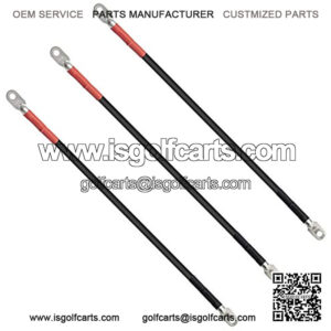 Golf Cart Battery Cable Set for Club Car Precedent 2004+ with 12V Batteries-4 Gauge-2020 Upgrade