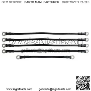 EZGO TXT 48V Battery Cables - 4-gauge - Includes (1) 7" and (4) 14"