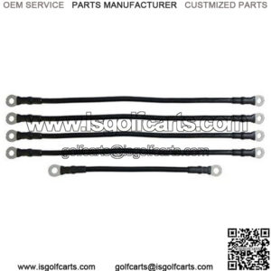 EZGO TXT 48V Battery Cables -  6-gauge - Includes (1) 7" and (4) 14"