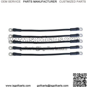 Yamaha G2/ G8/ G9 & Club Car Battery Cables - Includes (5) x 12" 6-gauge Cable Set (For Club Car 36V 1981+, Yamaha 36V 1985-1994)