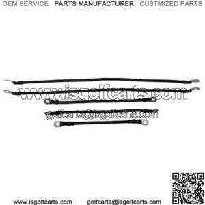 Club Car Precedent Battery Cables - Includes (2) x 21" (2) x 12" (1) x 9" 4-gauge Cable Set (For CCP w/ 8V Batteries)