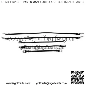 Club Car Precedent Battery Cables - Includes (2) x 21" (2) 12" (1) 9" 6 gauge Cable Set (For Precedent w/ 8V Batteries)