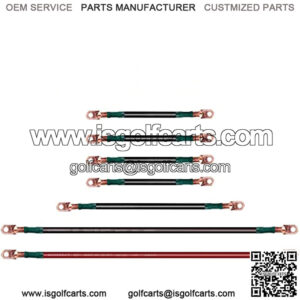 Golf Cart Battery Cable Kit for EZGO TXT & Medalist 1994-up 36 & 48 Volt Electric (4 Gauge, Set of 7 PCS)