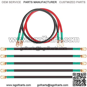 Golf Cart Heavy Duty Battery Cable 7 PCS Set 4 Gauge for 1994 up Club Car DS & Precedent 48Volt,14??+40?? Long