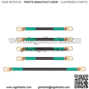 5pcs Golf Cart Battery Cables for EZGO TXT Medalist 94-up 36V /48V - 4 Gauge