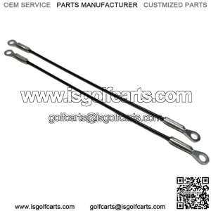 Pair (2) of Flexible Tailgate Tethers 12" Golf Cart Club Car Cable 105128001