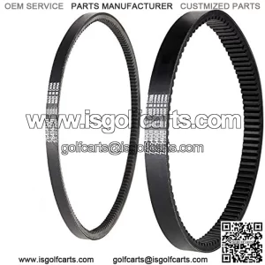 EZGO TXT Medalist Starter Generator Belt and Drive Belt for 1994-Up 4 Cycle Gas Models OEM Part 72054-G01 26414-G01