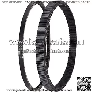 Golf Cart Clutch Drive Belt w/Starter Generator Belt for TXT RXV 2010 UP with Engine,OEM# 618630, 606138, 16548G1