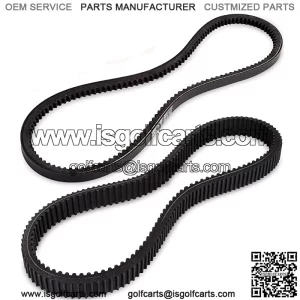 Clutch Drive & Starter Generator Belt Kit for RXV, TXT, Workhorse ST 2008-up Golf Cart with Engines, Replace OEM 606136 606138