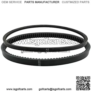 Drive Belt and Starter Belt, Fits for 4 Cycle Gas Golf Cart RXV TXT Cushman Express Marathon Medalist ST Vehicles Terrain 1994-2013,Replace 72054G01, 26414G01-Black