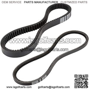 Clutch Drive Belt & Starter Generator Belt Kit for EZGO TXT, Medalist, Workhorse 1994-up Golf Cart with 295/350cc Robin Engines, OEM 72054G01 72024G01 72025G01 26414G01 630587