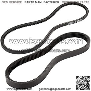 Clutch Drive Belt & Starter Generator Belt Kit for Club Car DS 1997-up, Club Car Precedent 2004-up Gas Golf Cart, Replace OEM 101916701 1016203