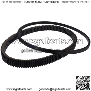 Drive & Starter Belt Set for EZGO RXV TXT Workhorse Golf Carts 606136 & 606138