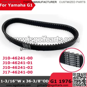 Drive Clutch Belt for Yamaha G1A Gas Golf Cart 76-89 J10-46241-01 J17-46241-00