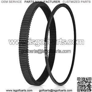 Golf Cart Clutch Drive Belt & Starter Generator Belt Kit for 2011-UP EZGO TXT RXV Workhorse ST and Other Models with Kawasaki Engine OEM# 618630, 606138, 16548G1