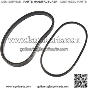 Black Starter Generator Belt and Drive Belt Kit for Club Car 1997-Up Precedent 2004-Up Replace 101916701 1016203 Golf Cart Parts